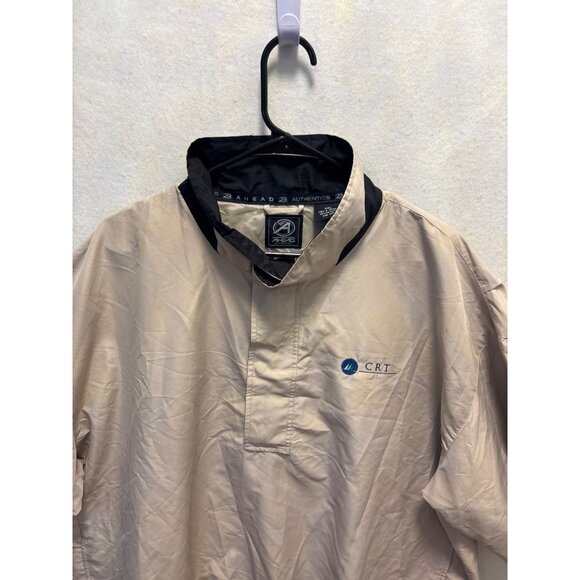 Ahead Authentics XXL Beige Pullover Windbreaker Jacket Polyester - Picture 2 of 11